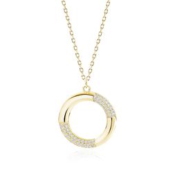 OLIVIE Stříbrný náhrdelník KRUH GOLD 751