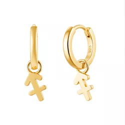 Stříbrné náušnice STŘELEC GOLD 9595