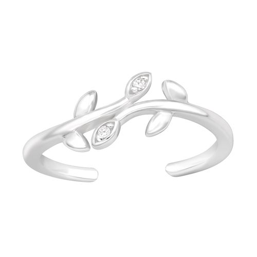 OLIVIE Stříbrný prsten NA NOHU VĚTVIČKA 577