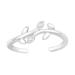 OLIVIE Stříbrný prsten NA NOHU VĚTVIČKA 577