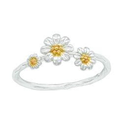 OLIVIE Stříbrný květinový prsten 4922 