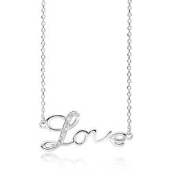 OLIVIE Stříbrný náhrdelník LOVE 408