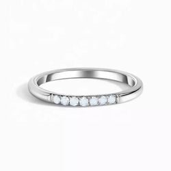 OLIVIE Stříbrný prsten MĚSÍČNÍ KÁMEN 7237 