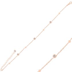 OLIVIE Stříbrný řetízek na nohu ROSE 580