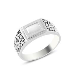 OLIVIE Pánský stříbrný prsten KOČIČÍ OKO 5714 