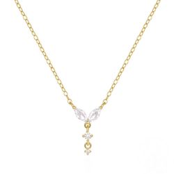Stříbrný minimalistický náhrdelník GOLD 8705