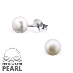 OLIVIE Stříbrné náušnice s perlou 130