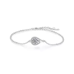 Stříbrný náramek 1ct 6,5mm MOISSANITE 9738