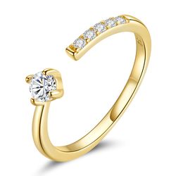 OLIVIE Stříbrný prsten GOLD 579
