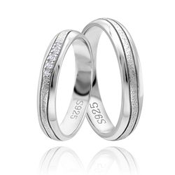 OLIVIE Snubní stříbrný prsten HARMONY 5923 