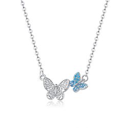 OLIVIE Stříbrný motýlí náhrdelník 431