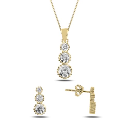 OLIVIE Stříbrná sada FROSTY GOLD 439