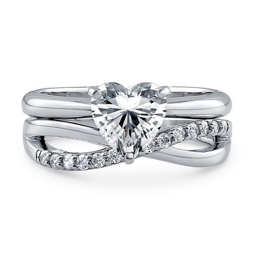 OLIVIE Stříbrný prsten pro zamilované 2176 