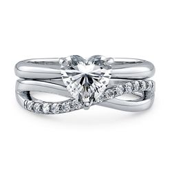 OLIVIE Stříbrný prsten pro zamilované 2176 