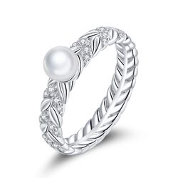 OLIVIE Stříbrný prsten s PERLOU 5131 