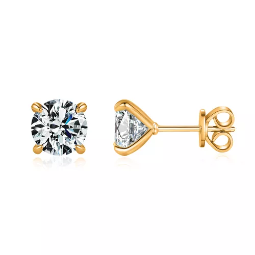 Stříbrné náušnice MOISSANITE ROSE 9734