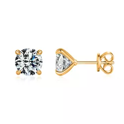Stříbrné náušnice MOISSANITE ROSE 9734
