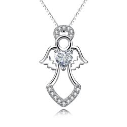 OLIVIE Stříbrný náhrdelník ANDĚL 506