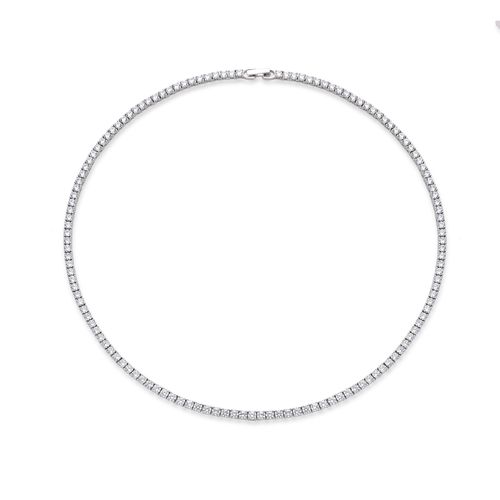 OLIVIE Stříbrný tenisový 50cm/3mm náhrdelník 728