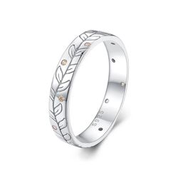 OLIVIE Stříbrný prsten LOUKA 7618 
