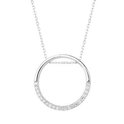 OLIVIE Stříbrný náhrdelník KRUH 453