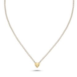 OLIVIE Stříbrný luxusní náhrdelník SRDCE GOLD 723
