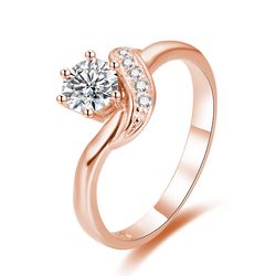 OLIVIE Stříbrný zásnubní prsten ROSE 4334 
