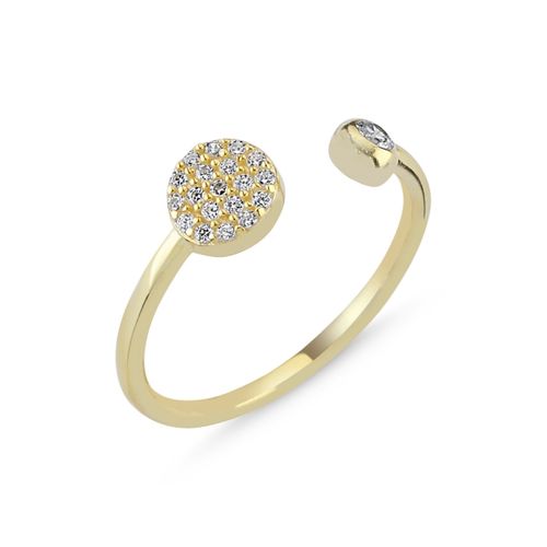 OLIVIE Stříbrný prsten GOLD - nastavitelná velikost 429