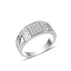 OLIVIE Pánský stříbrný prsten 3723 