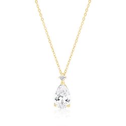 OLIVIE Stříbrný náhrdelník se zirkonem SLZA GOLD 416