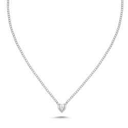 OLIVIE Stříbrný luxusní náhrdelník SRDCE 724