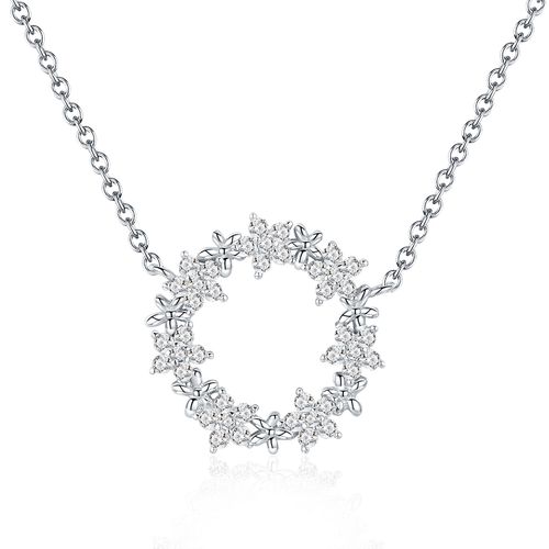 OLIVIE Stříbrný náhrdelník KRUH 579