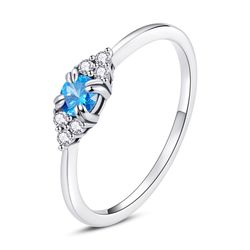 OLIVIE Stříbrný prstýnek BLUE 5369 