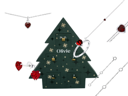 Šperkový adventní kalendář ČERVENÉ SRDCE 9936