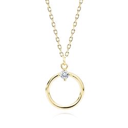 OLIVIE Stříbrný náhrdelník KRUH 751