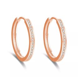 OLIVIE Stříbrné 3cm KRUHY ROSE 704