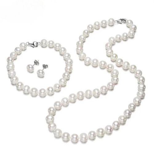 OLIVIE Sada pravých bílých perel 760