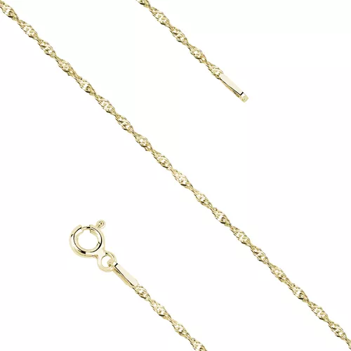 Stříbrný 19cm náramek SINGAPUR GOLD 9586
