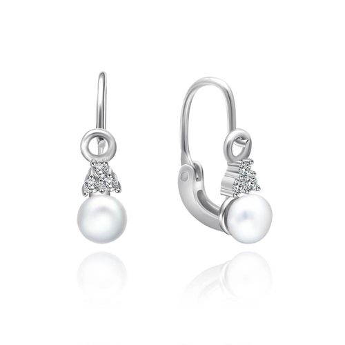 OLIVIE Stříbrné perlové náušničky pro miminko 517