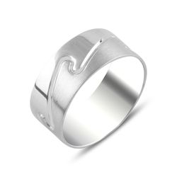 OLIVIE Pánský stříbrný prsten VLNA 5718 
