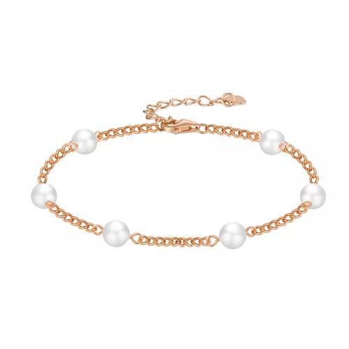 Stříbrný perlový náramek ROSE 9706