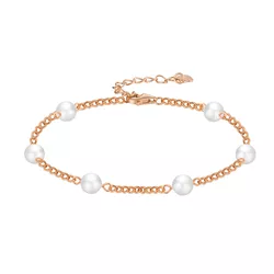 Stříbrný perlový náramek ROSE 9706