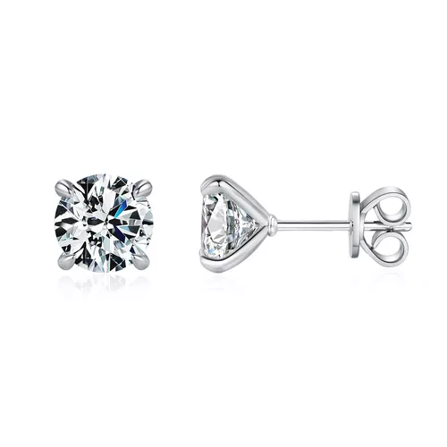 Stříbrné náušnice MOISSANITE 9733