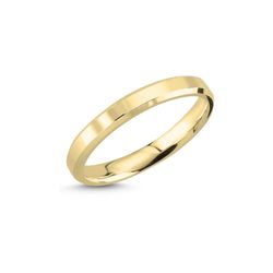 OLIVIE Snubní stříbrný plochý prsten GOLD 7674 