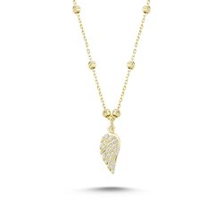 OLIVIE Stříbrný náhrdelník ANDĚLSKÉ KŘÍDLO GOLD 172
