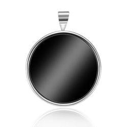 OLIVIE Stříbrný přívěsek BLACK ONYX 601