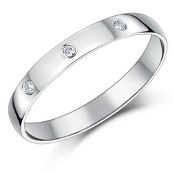 OLIVIE Stříbrný rhodiovaný prsten se zirkony 3771 