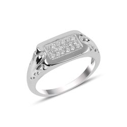 OLIVIE Pánský stříbrný prsten 3724 