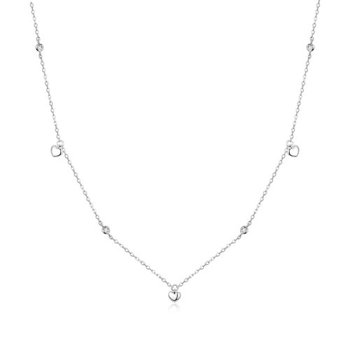 OLIVIE Stříbrný srdíčkový náhrdelník 445