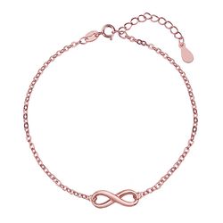 OLIVIE Stříbrný náramek NEKONEČNO ROSE 417
